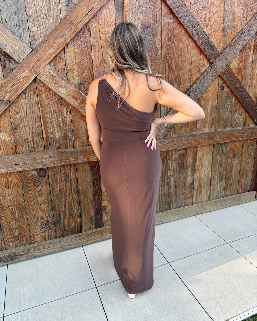 JERSEY COLUMN GOWN