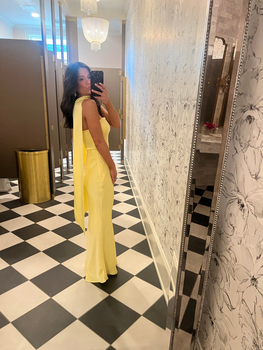 Yellow Maxi Dress & Scarf
