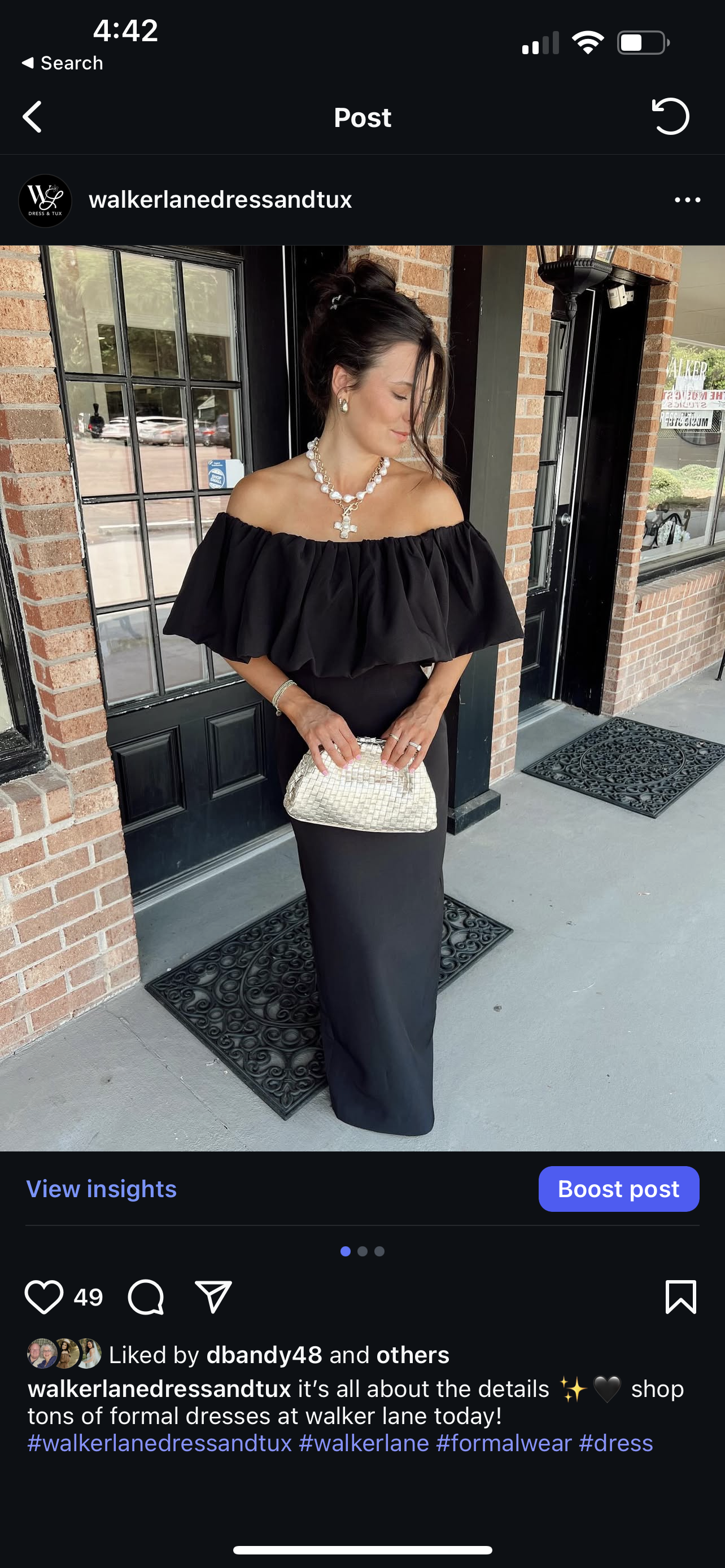Off the Shoulder Ruffle Crepe Dress
