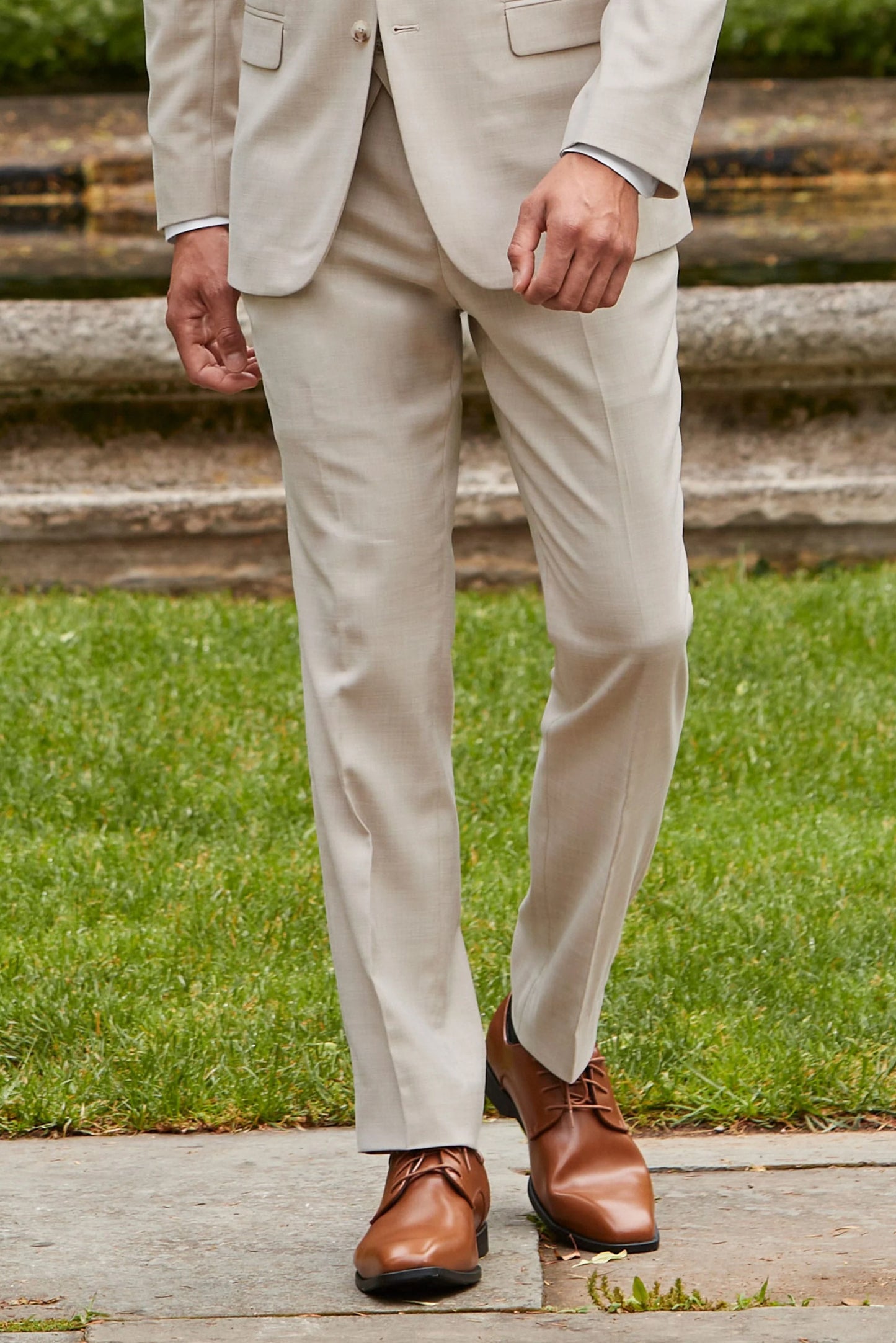 Tan Stretch Slim Fit Suit - PURCHASE