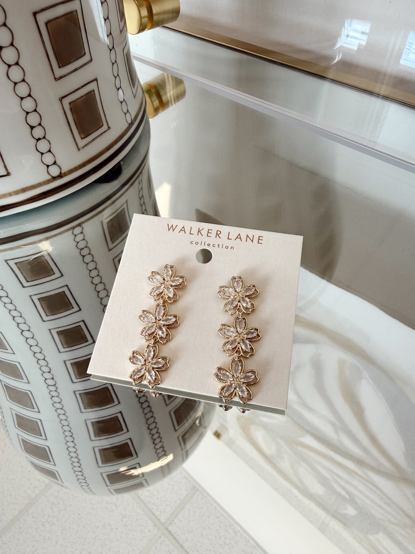 GOLD FLOWER DANGLE