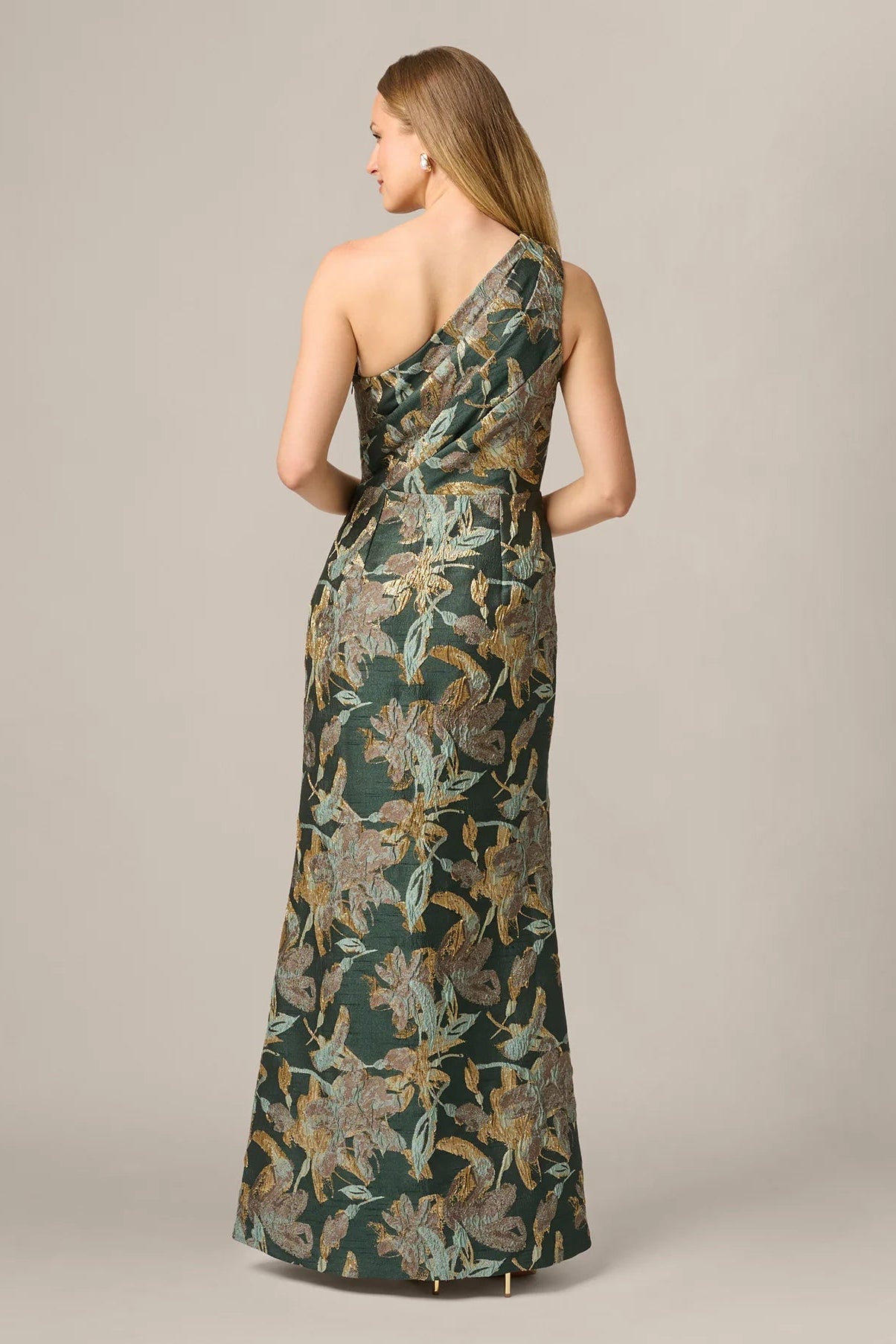 One Shoulder Jacquard Dress
