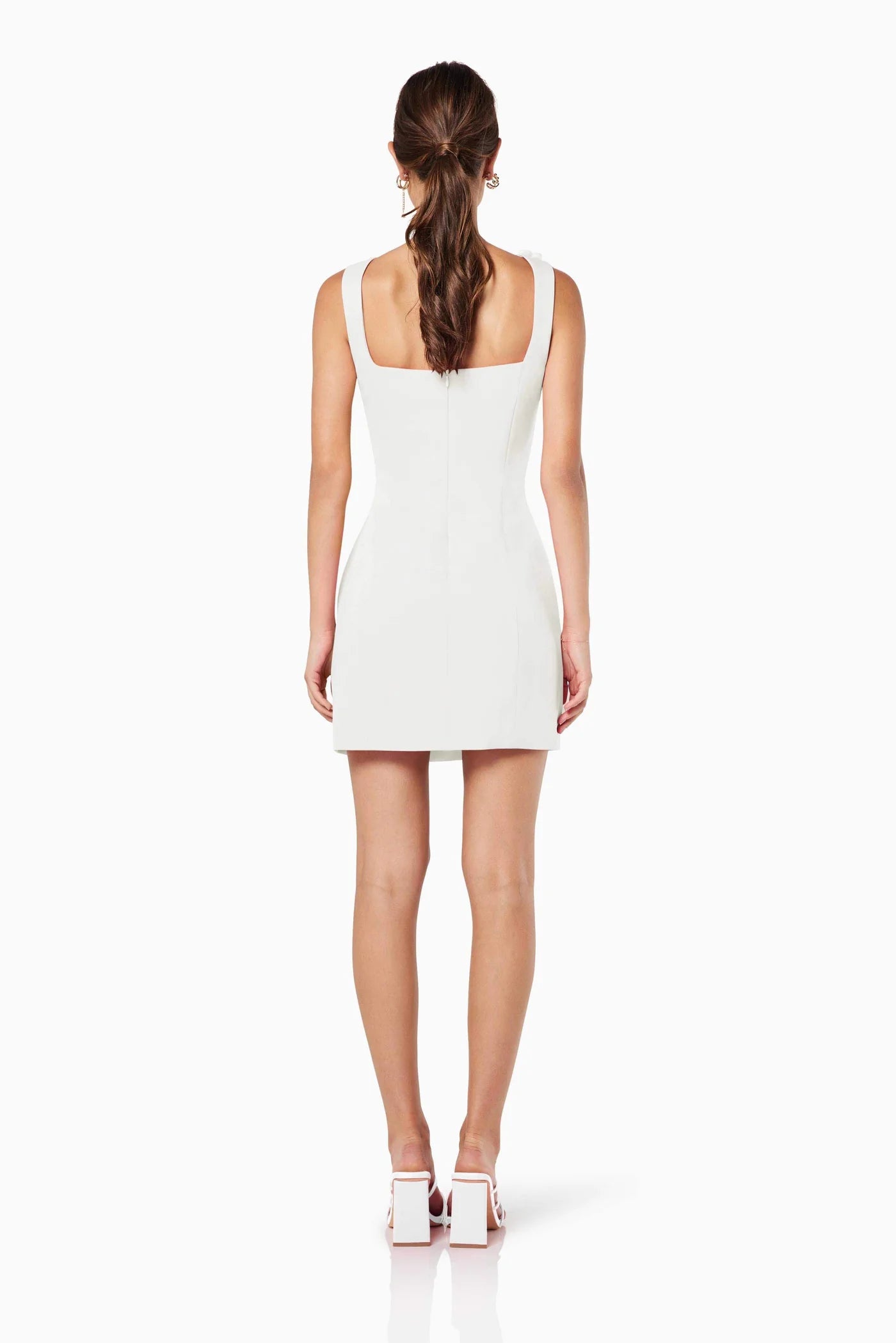 3D FLORAL WHITE DRESS