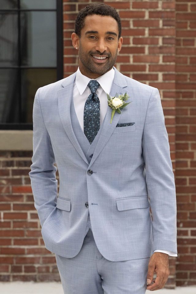 Oxford Blue Stretch Slim FIt Suit - PURCHASE