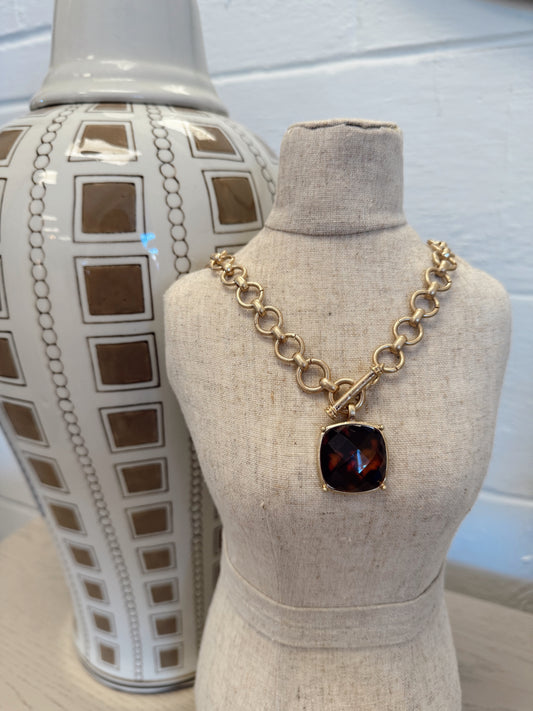 TORTOISE PENDANT NECKLACE