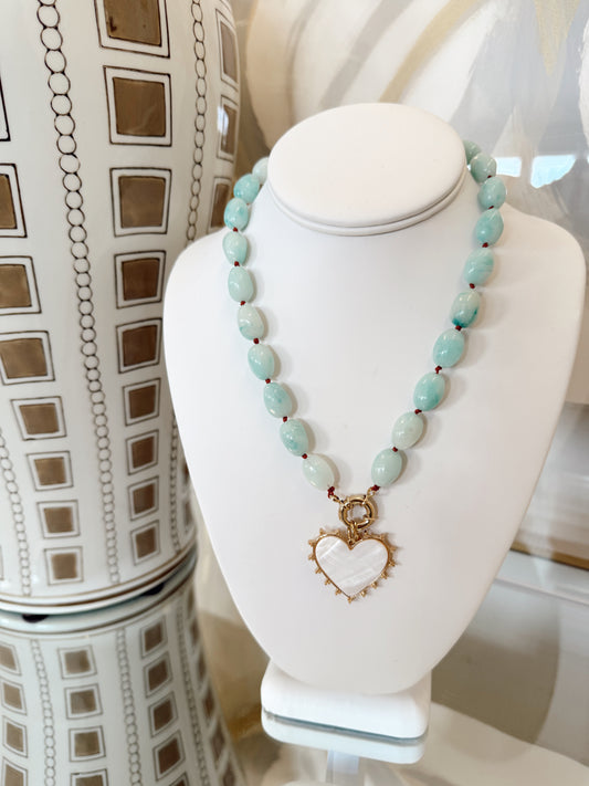 Turquoise Waters Heart Pendant