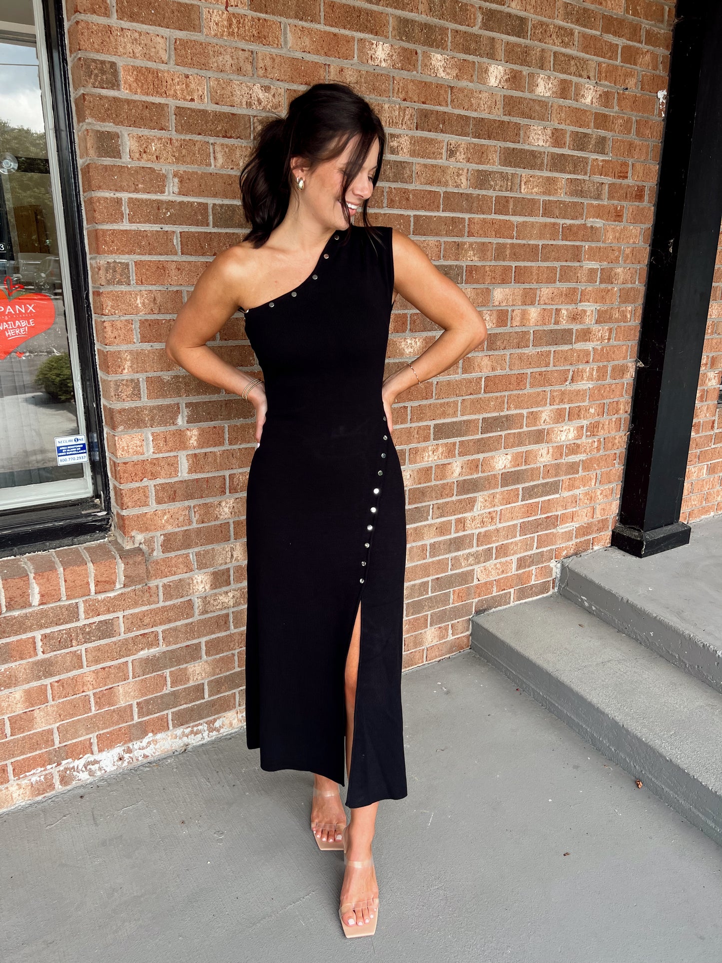 ONE SHOULDER KNIT DRESS