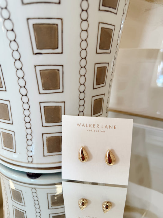 PUFFY TEARDROP EARRINGS