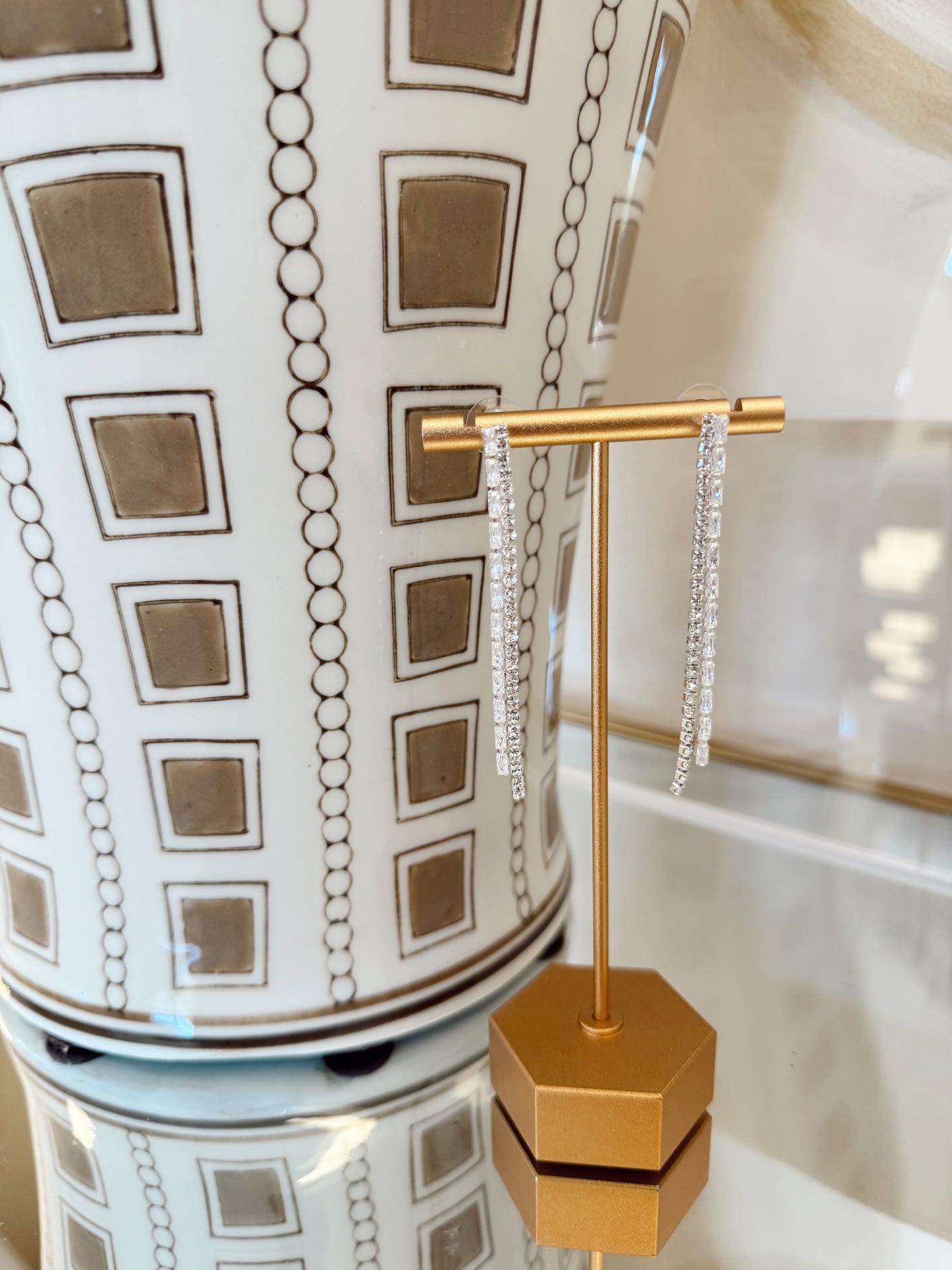 BAQUETTE DROP EARRINGS