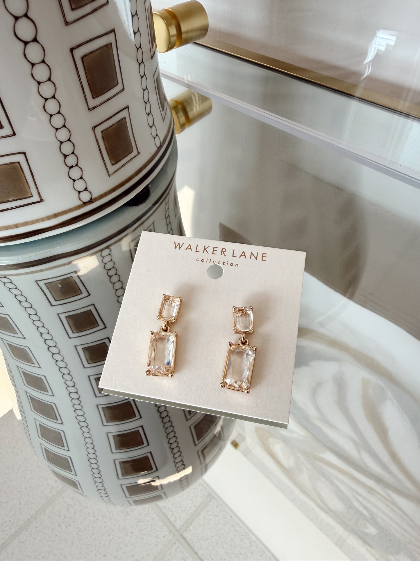 GLASS DROP EARRINGS
