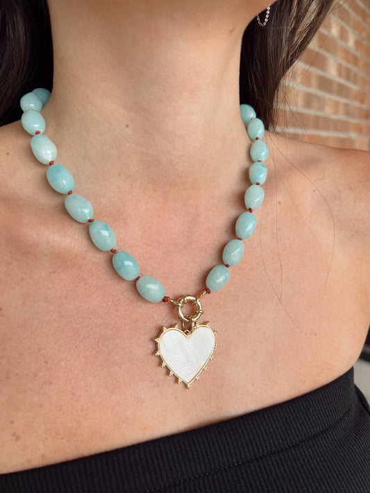 Turquoise Waters Heart Pendant