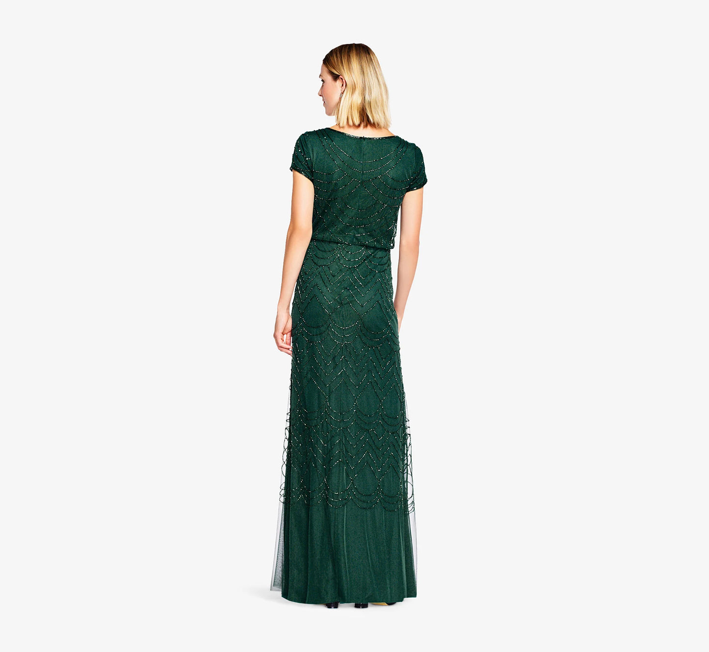 Blouson Beaded Long Dress