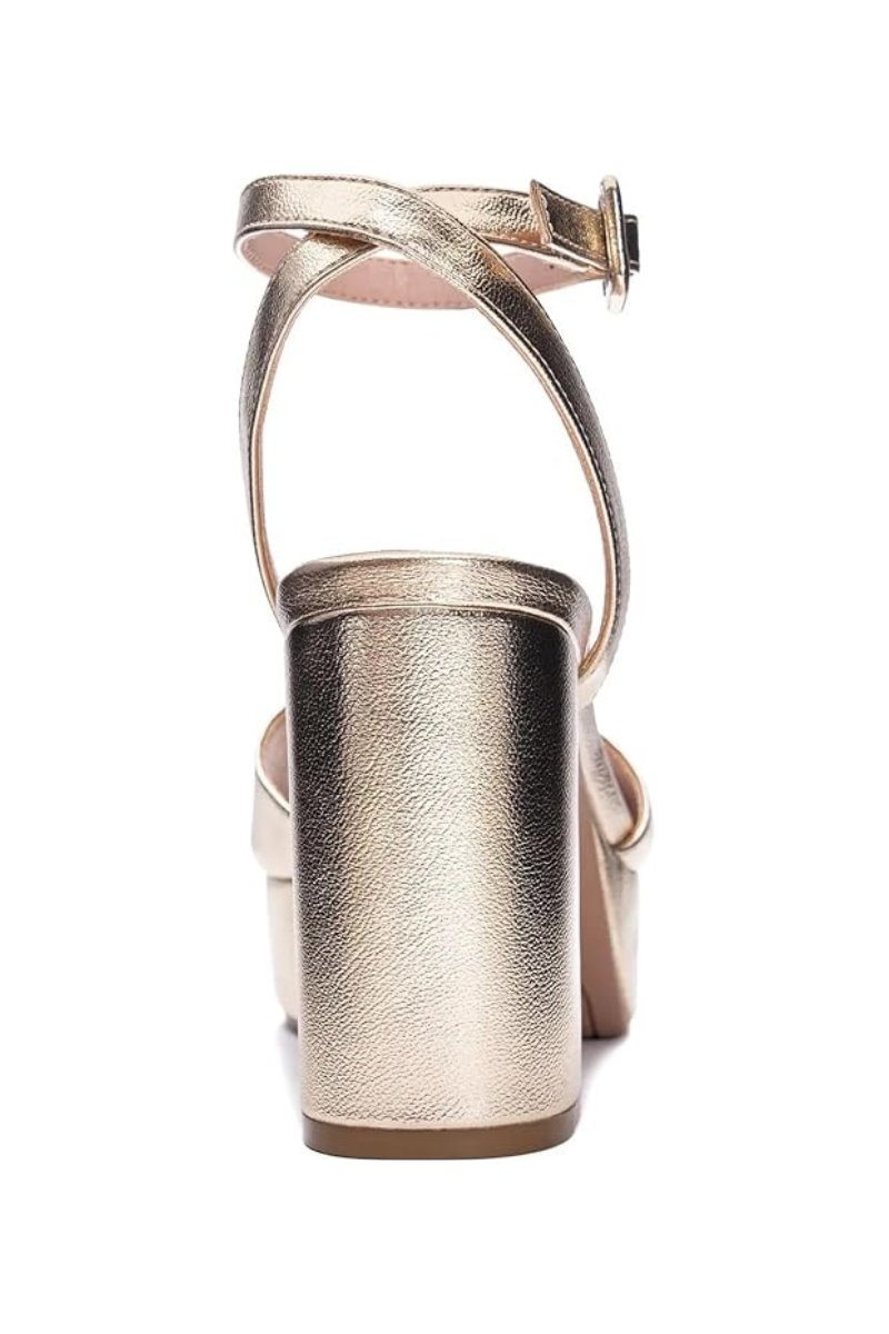 Theresa Gold Metallic Heel